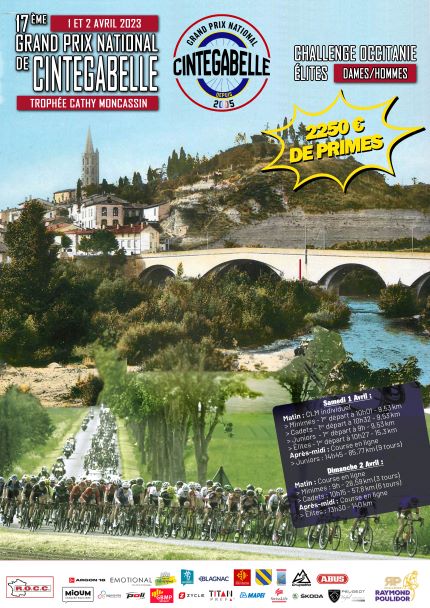 17ème Grand Prix National de Cintegabelle 1 et 2 Avril 2023
